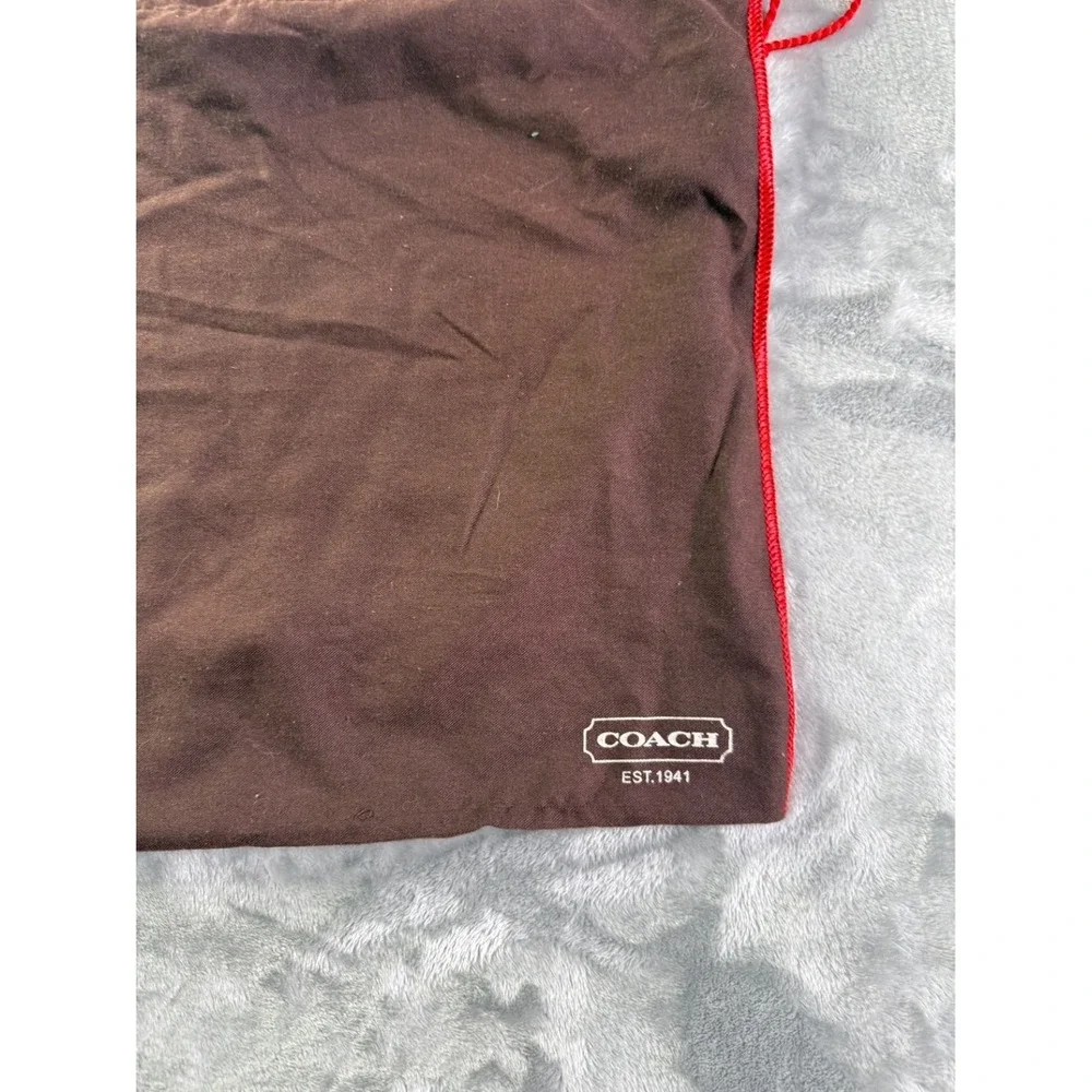 Coach Est. 1941 Womens M Brown Dust Bag Red Contrast Stitching